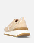 Zapato deportivo en piel napa nude con logo Pd para mujer