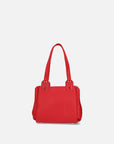 Bolso chico para el hombro piel bombeada color rojo