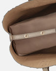 Bolso tote piel grabada color oro