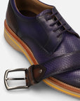 Blucher en piel picado luigi color morado