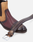 Cinturón multicolor de piel para hombre