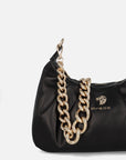 Bolso de hombro con maxi cadena en piel napa logo Prada