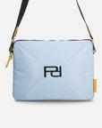 Porta laptop bandolera en nylon capitonado color azul