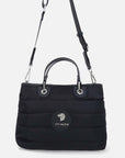 Bolso mini negro logo león prada para mujer