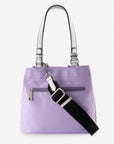Bolso de mano en nylon color lila con letras Pd para mujer