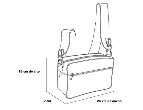 Bolso bandolera de textil color plata para mujer