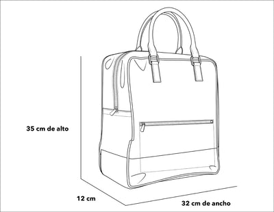 Mocila de nylon color negro para mujer