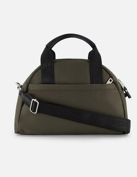 Bolso bowling de nylon para mujer color verde