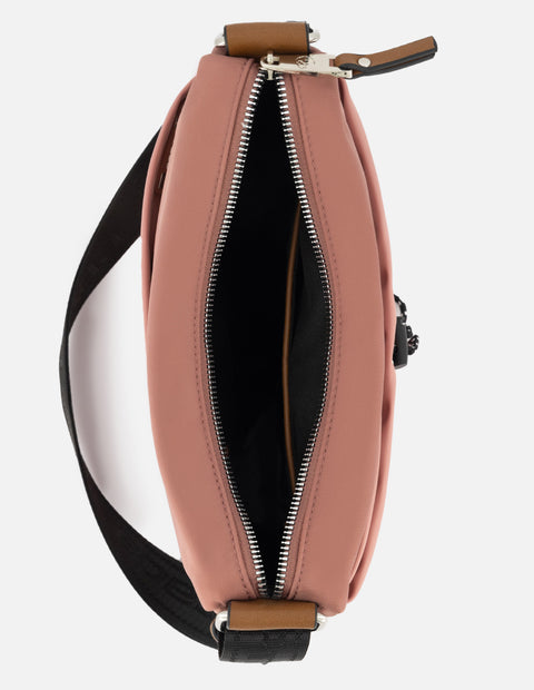 Bolso bandolera de nylon color rosa para mujer con detalle Pd