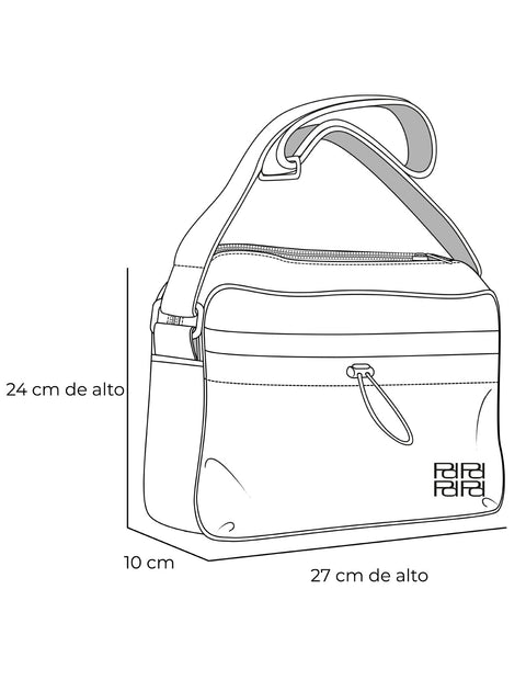 Bolso bandolera de nylon color rosa para mujer con detalle Pd