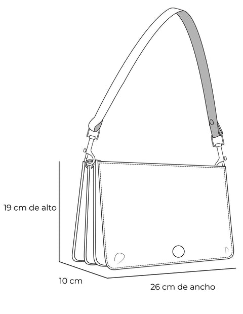 Bandolera de charol para mujer color blanco para mujer