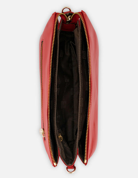 Bandolera de charol para mujer color rojo para mujer