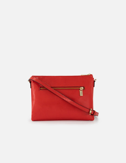 Bandolera de charol para mujer color rojo para mujer