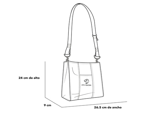 Bolso bandolera de textil color beige para mujer con detalles en piel