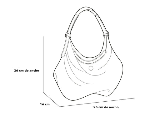 Bolso hobo de textil color topo para mujer con asa en charol