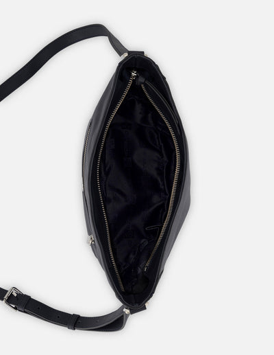 Bandolera azul piel para mujer con asa ajustable