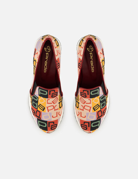 Mocasín de textil multicolor Prada para mujer