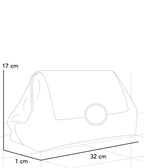 Clutch azul de ante para mujer con adorno color plateado
