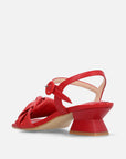 Sandalia nudo al frente color rojo