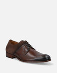 Blucher en piel y ante color caoba