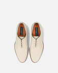 Oxford en piel napa color hueso