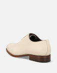 Oxford en piel napa color hueso