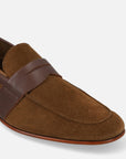 Mocasín en ante premium color kaki