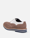 Oxford en piel y ante color beige