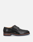 Blucher con bordón en piel grabada color negro