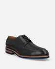 Blucher con bordón en piel grabada color negro