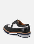 Blucher en piel grabada bicolor