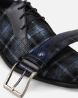 Blucher en ante estampado y florantic color marino