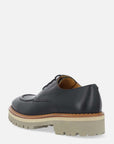 Zapato blúcher negro con bordón para hombre
