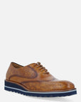 Zapato oxford cuero pintado a mano para hombre