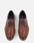 Zapato Blucher cuero con contrastes para hombre