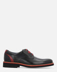 Zapato Bostoniano negro con contrastes para hombre