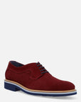 Blucher en piel de ante con agujetas en contraste