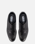 Zapato Blucher +7 en piel color negro con picado para hombre