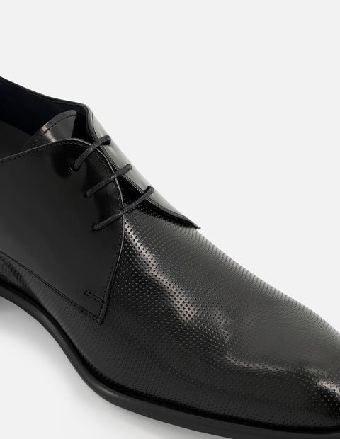 Oxford +7 cm de altura en piel florantic color negro para hombre