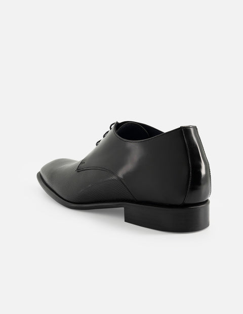 Oxford +7 cm de altura en piel florantic color negro para hombre