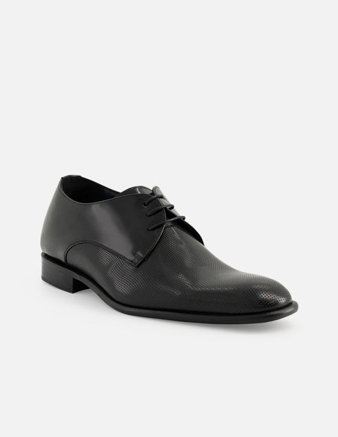 Oxford +7 cm de altura en piel florantic color negro para hombre