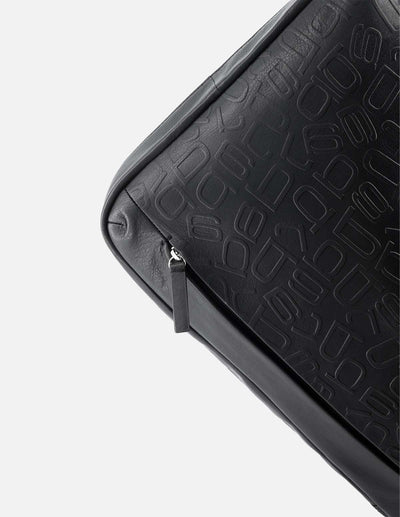 Mochila grabado anagrama letras Prada en piel color negro para hombre