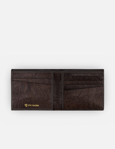 Cartera en piel napa color marron con interior tipo tejus para hombre