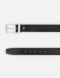 Cinturón en piel napa color negro para hombre