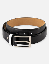 Cinturón en piel napa color negro para hombre