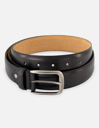 Cinturón en piel napa color negro para hombre