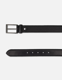 Cinturón negro piel para hombre con Combinación de materiales