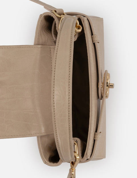 Minibolso nude vegano para mujer con piel tipo coco