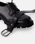 Blucher en piel florantik  color negro con suela de goma para hombre.