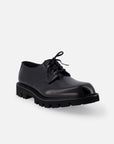 Blucher en piel florantik  color negro con suela de goma para hombre.